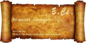 Brassai Csongor névjegykártya